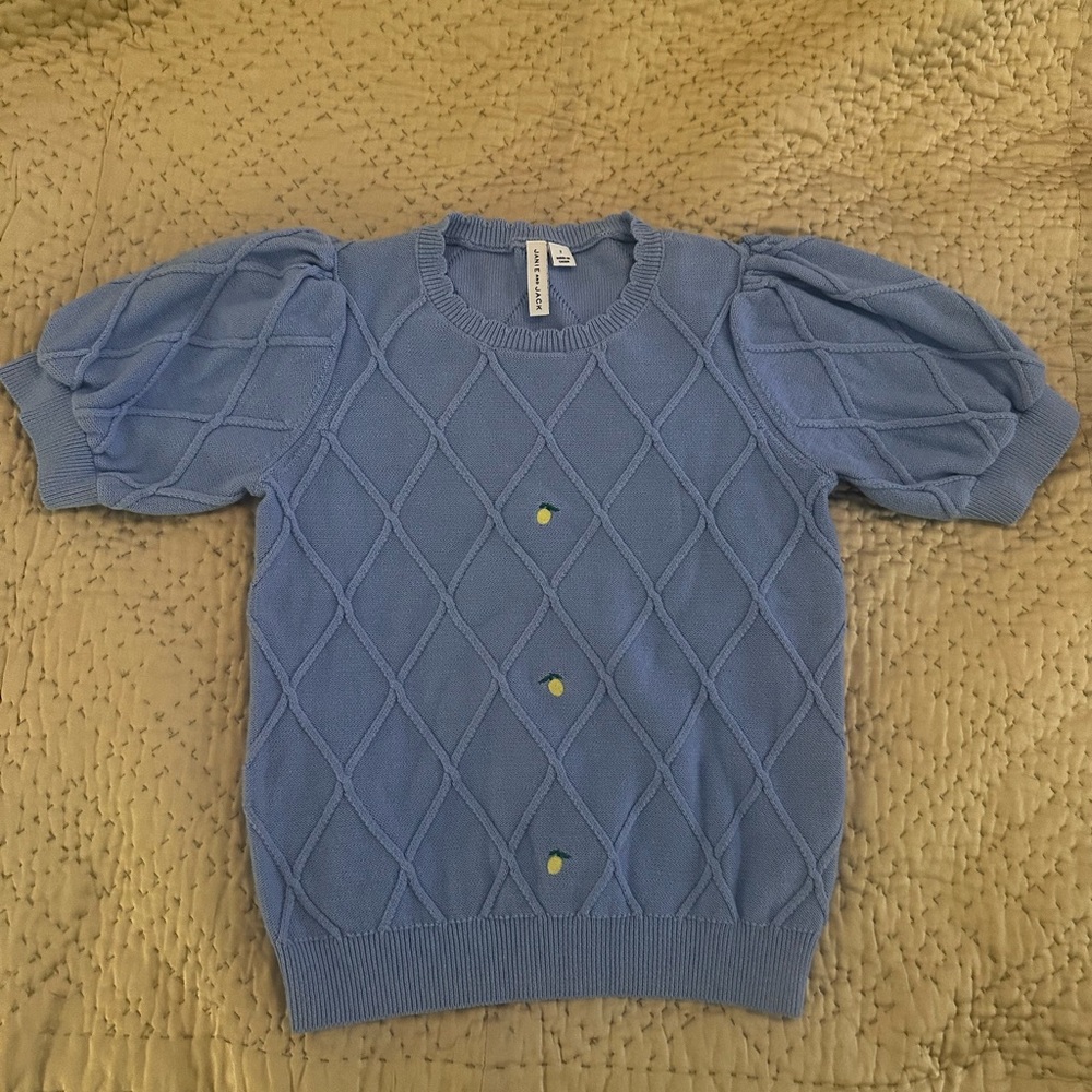 Janie and Jack Girls sweater with embroidery detailing